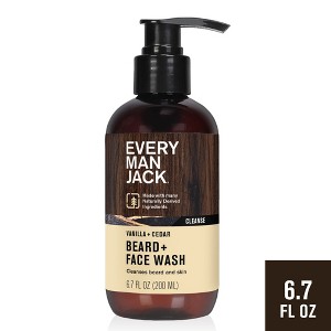 Every Man Jack Beard and Face Wash - Vanilla + Cedar - 6.7 fl oz - 1 of 4