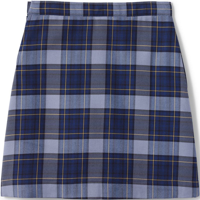 Lands' End School Uniform Kids Slim Plaid A-line Skirt Below the Knee, 2 of 6