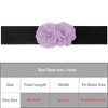 INSPIRE CHIC Women's Elastic Wide Double-Flower Stretch Corset Waist Belt 1 Pc - 4 of 4