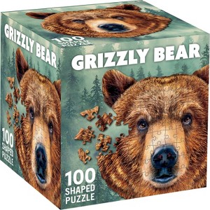 MasterPieces 100 Piece Jigsaw Puzzle - Grizzly Bear - 11.49"x11.34" - 1 of 4