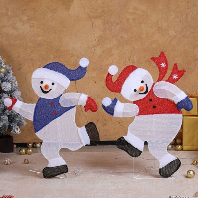 Karl Home  2PCS 3FT Lighted Snowman Christmas Decoration