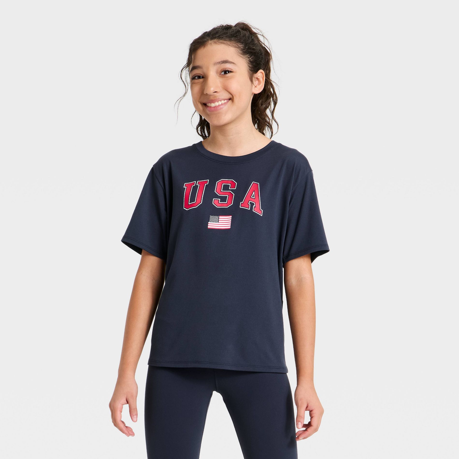 Girls' Fourth of July Graphic Active T-Shirt - All In Motion™