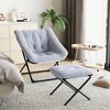 Whizmax Saucer Chair, Plush Comfy Seat with Non-Slip Base for Teens & Adults, XL Foldable Lounge Chair for Bedroom/Dorm, Accent Chair - 2 of 4