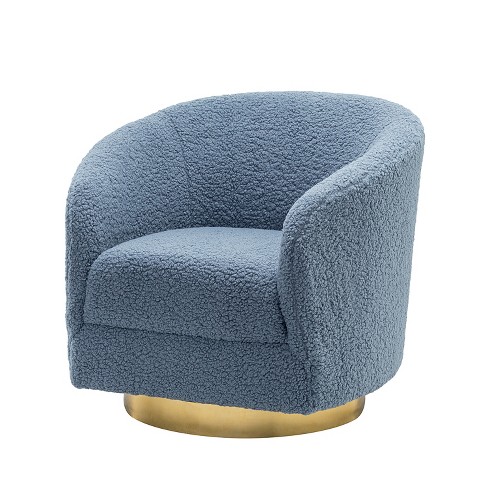 Blue barrel swivel chair hot sale