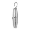Black Bow Jewelry 19mm Diamond Oval Locket in Rhodium Plated Sterling Silver - 2 of 4