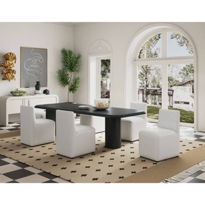 Anna Modern Square Faux Leather Dining Chair - Manhattan Comfort - 1 of 4