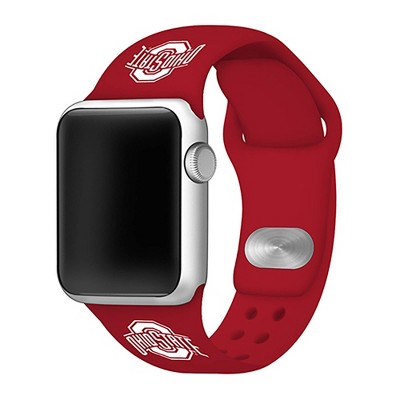 NCAA Ohio State Buckeyes Silicone Apple Watch Band 42mm - Red