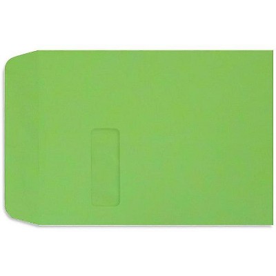 LUX 9" x 12" Open End Window Envelopes Limelight Green LUX-1590-101-50
