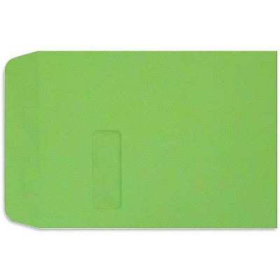 LUX 9" x 12" Open End Window Envelopes Limelight Green LUX-1590-101-50