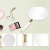 Unique Bargains Women's Hand Mirror with Handle Round 4.7" W x 9.5" L 1 Pc - 3 of 4