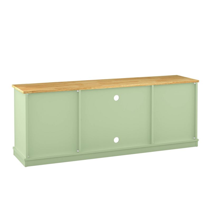 64&#34; Natural Wood TV Stand for TVs up to 70&#34; Green - Festivo, 4 of 9