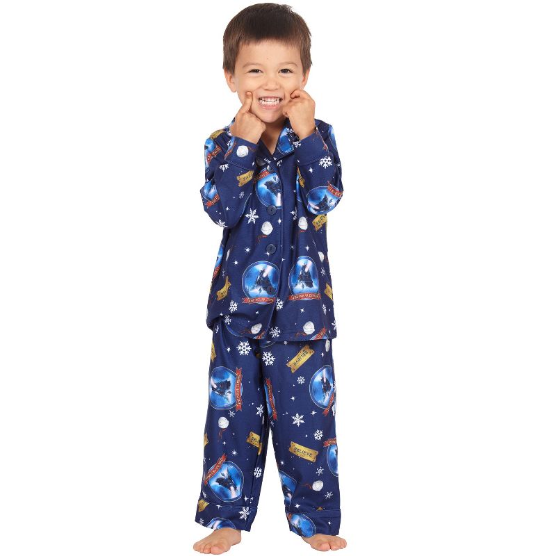 The Polar Express Toddler Believe Button-Front Coat And Pants Pajama Set, 5 of 6