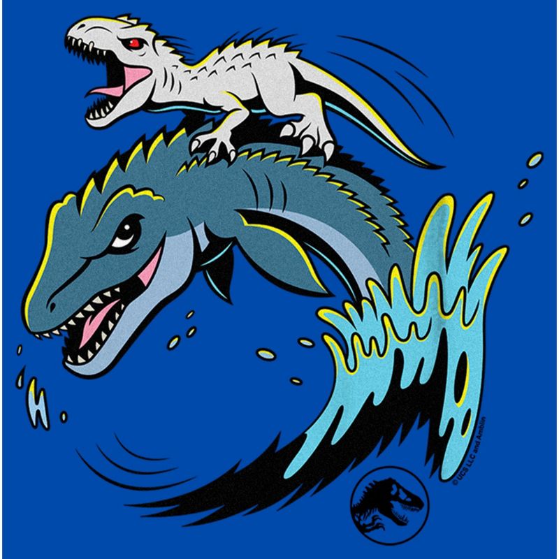 Boy's Jurassic World Dinosaur Wave Surfing T-Shirt, 2 of 6