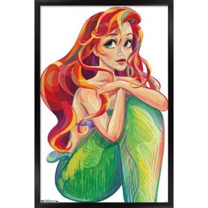 Trends International Disney The Little Mermaid - Ariel - Stylized Framed Wall Poster Prints - 1 of 4