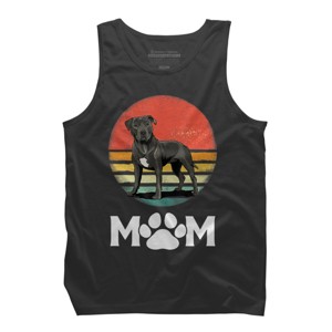 Men's Design By Humans Mother's Day Pittie Mom Pitbull Dog Lovers By JorgeLopez Tank Top - 1 of 2