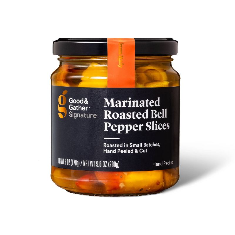 Signature Marinated Roasted Bell Pepper Strips - 9.8oz - Good &#38; Gather&#8482;, 1 of 6