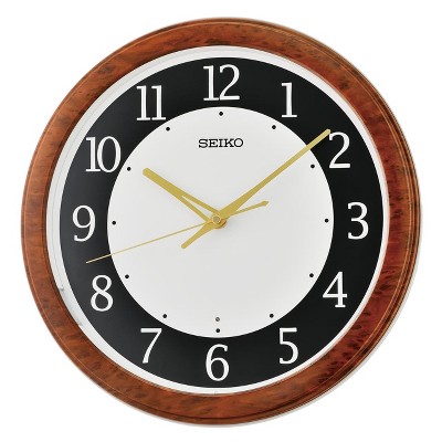 Seiko Hi/Lo Luminous Clock, Brown & Black