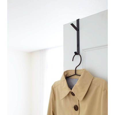 Black Metal Over-the-Door Double Hook Rack