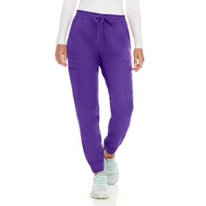 Medichic Women's Seven Pocket Cargo Scrub Pants Joggers with 4-Way Stretch - 1 of 4