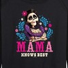 Women's Disney Imelda Mama Knows Best Lightweight French Terry Wide Neck Long Sleeve Graphic Shirt - Black - 4X - 2 of 4