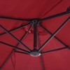 Kumasinova 15ft Large Patio Umbrella with Crank Handle,Double-Sided Outdoor Umbrella with Wind Vent,Beach Umbrella for Pool&Backyard,Red - 3 of 4