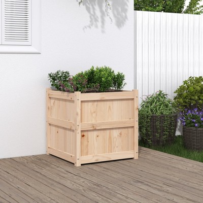 vidaXL Garden Planter 23.6"x23.6"x23.6" Solid Wood Pine