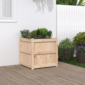 vidaXL Garden Planter 23.6"x23.6"x23.6" Solid Wood Pine - 1 of 4