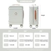 SEVOBAL Luggage 24 Inch Lightweight Suitcase with TSA Lock USB Port and Spinner Wheels for Travel, Beige, 18"*11"*26" - 2 of 4