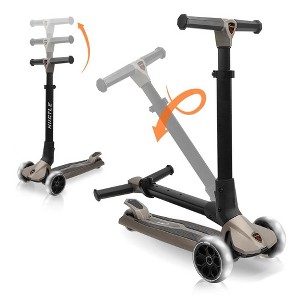 Hurtle 3-Wheel Foldable Kids Scooter - Lean-to-Steer, Adjustable Height - 1 of 4