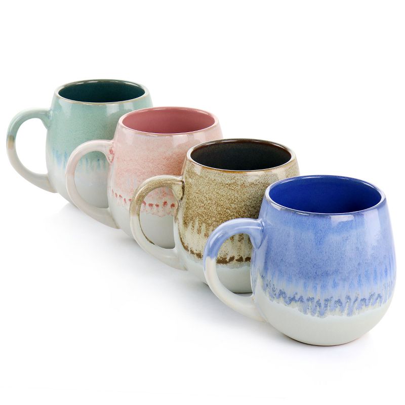 Gibson Home Avery Creek 4 Piece 19.1oz Stoneware Mug Set in Assorted Colors, 5 of 7