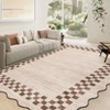 Washable Area Rug for Living Room, Modern Floor Rug with Non Slip Backing, Low Pile Stain Resistant Floor Carpet for Dorm Office Decor - 2 of 4