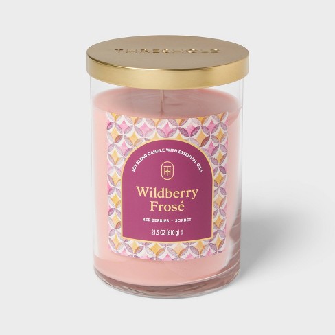 21.5oz Glass Jar Candle with Lid Wildberry Frosé - Threshold™ - image 1 of 3