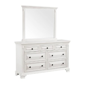 7 Drawer Trent Dresser with Mirror Set White - Picket House Furnishings