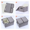 REGALWOVEN Fabric Collapsible Reinforced Versatile Storage Bin with Lid and Handle 16.5*12*10in - 3 of 4
