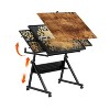 JVNOXK1500 pieces Jigsaw Puzzle metal Table board for adults gift with 4 trays(black) - 3 of 4