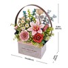 ROBOTIME 3D Puzzle, Wooden Flower Basket with Exquisite Accessories, Decorative Building Kits for Kids Adults, Multicolored, 11"*5.9"*11.8" - 4 of 4
