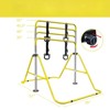VisioGear Kids Gymnastic Bar, Multi-Functional Adjustable Height Children's Horizontal Gymnastic Bar With Bear Rings, Yellow, 39"*57"*51" - 3 of 4