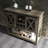 COZONY Farmhouse Bar Cabinet with Wine Glass Rack - Buffet Sideboard with Barn Door for Kitchen, Dining & Living Room - 4 of 4