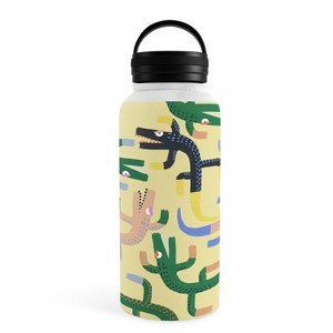 MSRYSTUDIO Crocodile Geometry Water Bottle - Society6 - 1 of 4