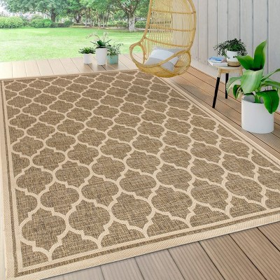 JONATHAN Y Trebol Moroccan Trellis Textured Weave Indoor/Outdoor Area Rug