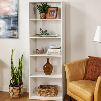 5-Shelf Bookcase with Adjustable Shelves