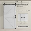Dolonm  MDF White K-Shaped Barn Door with Hardware (Includes Round Tube Handrail and Swing Stop) - 4 of 4