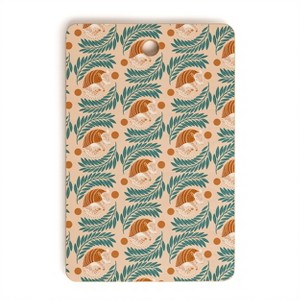 Jessica Molina Sleepy Armadillo Burnt Orange Cutting Board Rectangle - Deny Designs - 1 of 3