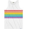 Tipsy Elves Men's White Rainbow All the Way Tank Top: Size Medium - 3 of 4