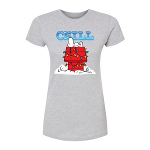 Women's - Peanuts - Snoopy Chill Fitted Graphic T-Shirt - 1 of 3