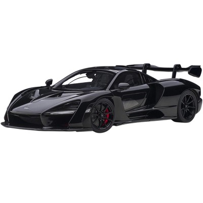 McLaren Senna Stealth Cosmos Black with Carbon Accents 1/18 Model Car by Autoart