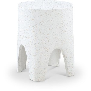 Meridian Furniture,Foligno Marble Finish Concrete End Table - 1 of 4