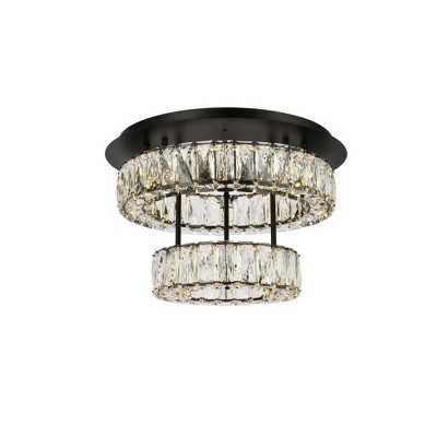 Elegant Lighting Monroe 2 - Light Flush Mount in  Black