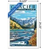 Trends International Lantern Press - Glacier National Park, Avalanche Lake Framed Wall Poster Prints - 3 of 4