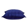 Parkland Collection,Augusta Royal Blue Solid Quilted Throw Pillow - 3 of 4